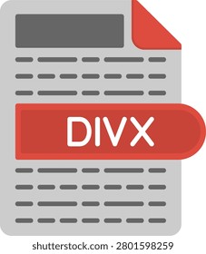 DIVX Flat Style Icon Design
