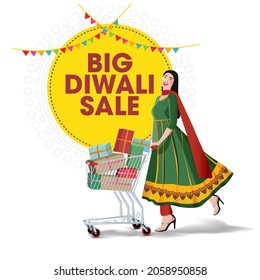 Diwal Sale Offer Banner Indian women