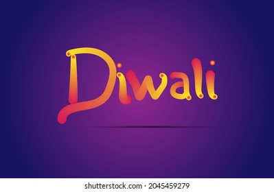 Diwali 3D text model design vector type