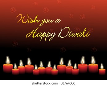 diwali background with collection of candles