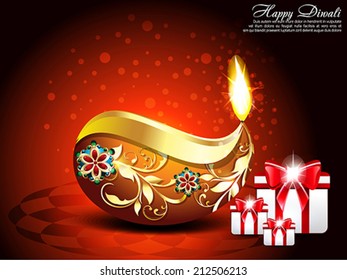 Diwali Background With Gifts vector illustration 