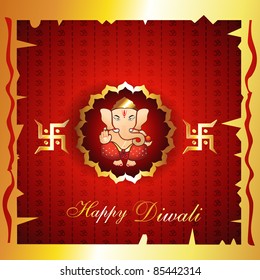 diwali background with lord Ganesha