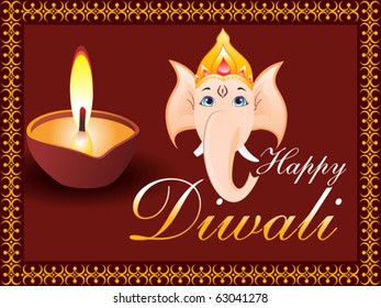 diwali background vector illustration