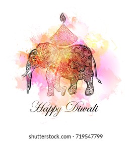 Diwali Background, Vector Illustration