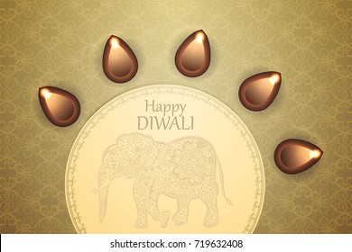 Diwali Background, Vector Illustration