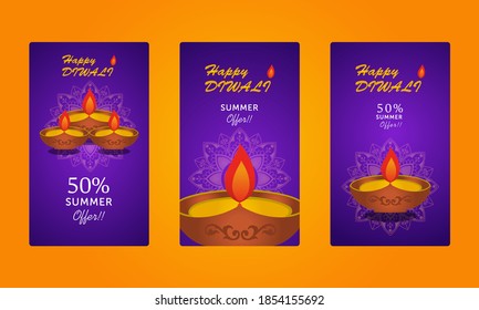 diwali banner set with promotion sale,illustration graphic vector