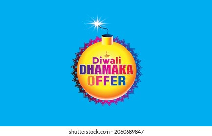 Diwali Big Dhamaka Sale Festive Promotion Offers Logo Header Banner Design Layout Template