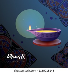 Diwali Blue Background