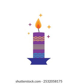 Diwali Canddle icon flat design