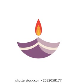 Diwali Canddle icon flat design