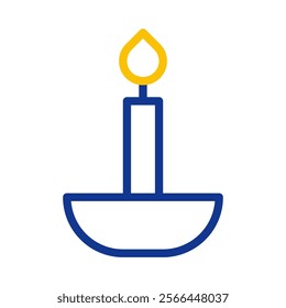 Diwali candle icon. Concept of celebration, light, and hope.