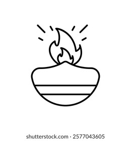 Diwali Candle icon vector stock illustration