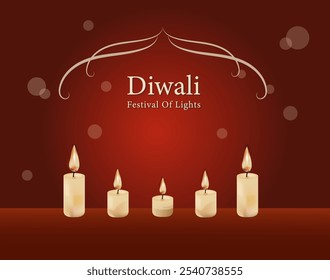 diwali candle light on decorate background