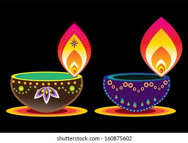 Diwali Candle Light (vector)