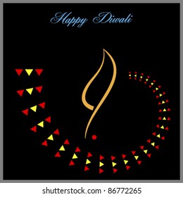Diseño de tarjeta Diwali
