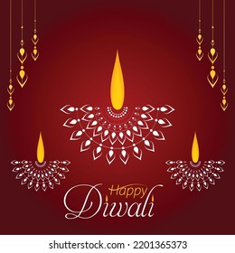 Diwali celebration abstract vector light