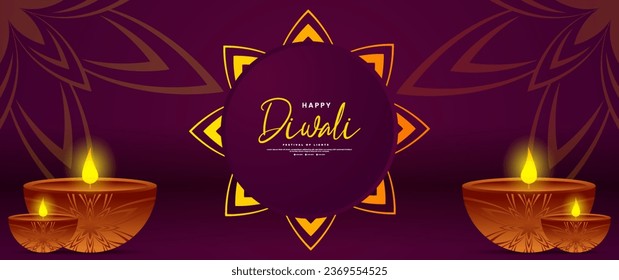 Diwali celebration banner design, suitable for retail promotional needs