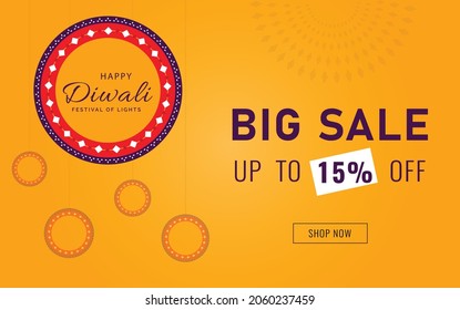 Diwali celebration promotional design Poster , Vector illustration design