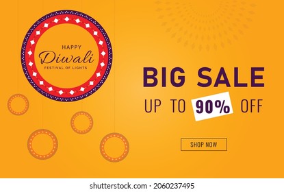 Diwali celebration promotional design Poster , Vector illustration design