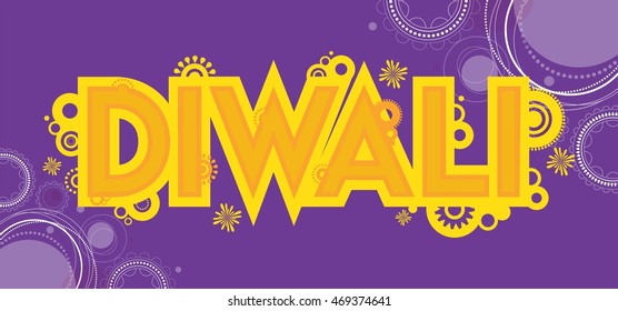 Diwali colourful card decorative background. Vector illustration