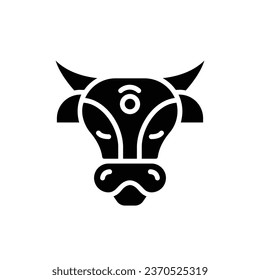 Diwali Cow Filled Icon Vector Illustration