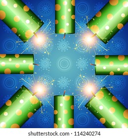 Diwali-Cracker-Bombe auf Vektorhintergrund