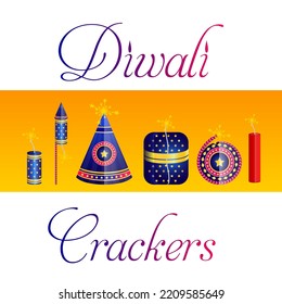 crackers diwali con fondo abstracto 