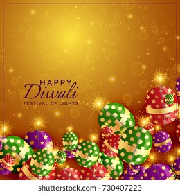 diwali crackers background with shiny sparkles