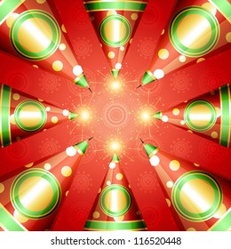 diwali crackers vector background illustration