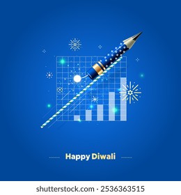 Diwali creative concept. Cracker, fireworks background.