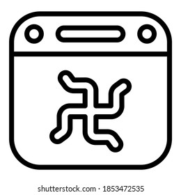 Icono de contorno vectorial de fecha Diwali. Festival hindú, icono de celebración hindú,