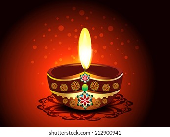 Diwali Deepak Background vector illustration 