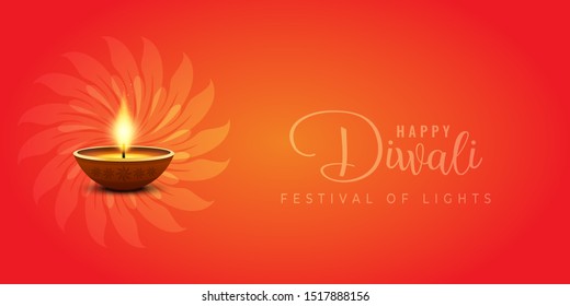 Diwali, Deepavali or Dipavali the festival of lights india color Background