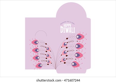 diwali/ deepavali money packet template vector/illustration