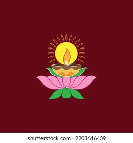diwali design lamp creative vector illustration