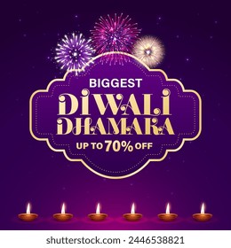 Diwali dhamaka offer banner graphic design, web banner, banner design with 