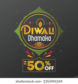 Diwali Dhamaka offer unit, premium style logo