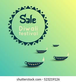 Diwali discount design, or sale poster. Vector Illustration of Traditional Indian festiva