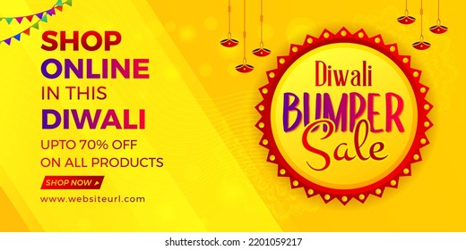 Diwali discount sale banner, happy diwali online shopping banner, diwali bumper sale