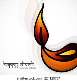 Diwali diya art creative colorful vector design