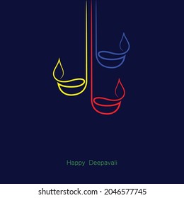 diwali diya colour vector illustration indian festival