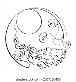 Diwali Diya Pen Ink Style Sketch Greeting, Festival Of Light, Symbolic Victory Of Light Over Darkness, Good Over Evil Vector Art Illustration