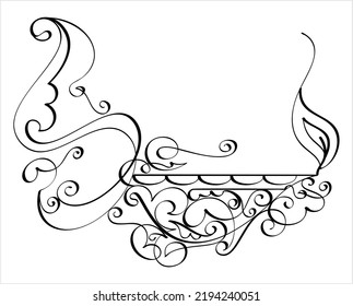 Diwali Diya Pen Ink Style Sketch Greeting, Festival Of Light, Symbolic Victory Of Light Over Darkness, Good Over Evil Vector Art Illustration