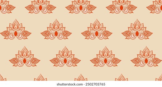 Diwali Element Seamless Pattern Color