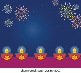 Diwali empty space greeting poster vector design