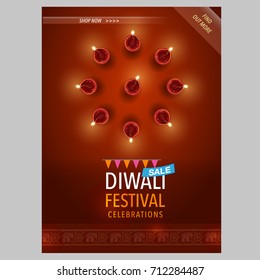 Diwali festival background. come with layer.