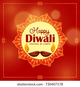 diwali festival background with mandala decoration