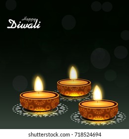 Diwali Festival Background Template, Floral Ornament, Abstract Background.