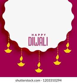 diwali festival background with text space