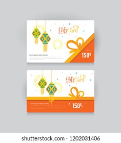 Diwali Festival Gift Card Template Design Set